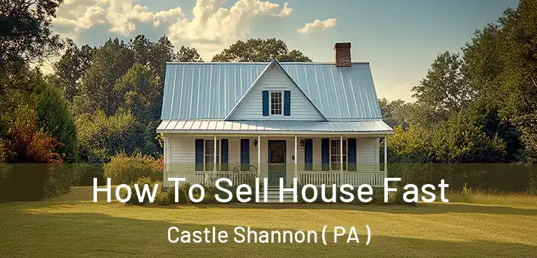  How To Sell House Fast Castle Shannon ( PA )