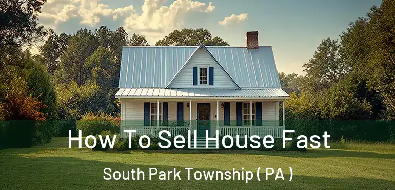  How To Sell House Fast South Park Township ( PA )