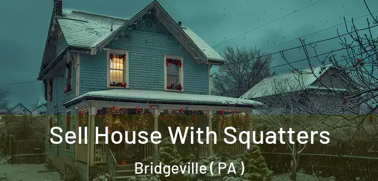 Sell House With Squatters Bridgeville ( PA )