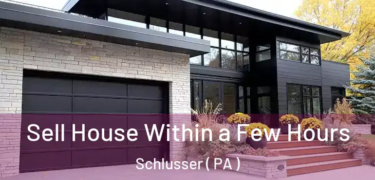  Sell House Within a Few Hours Schlusser ( PA )